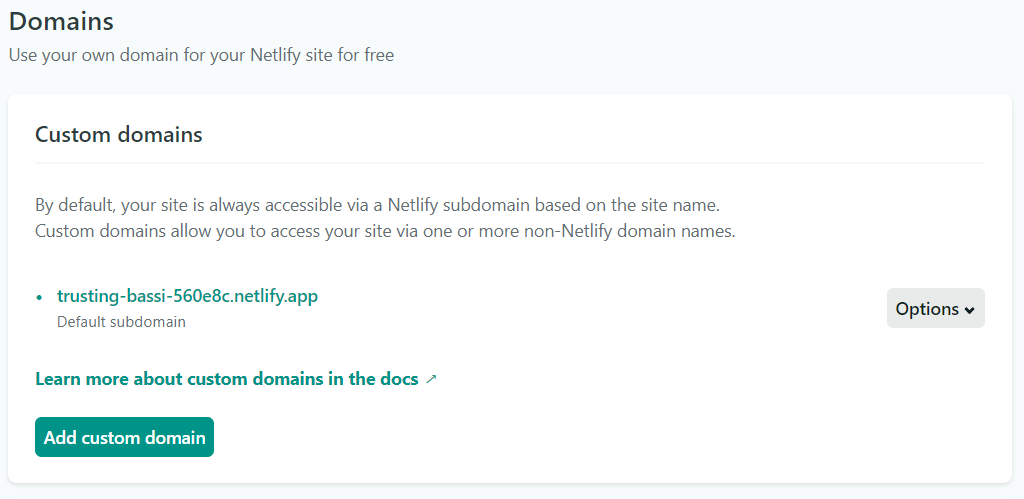 Add custom domain